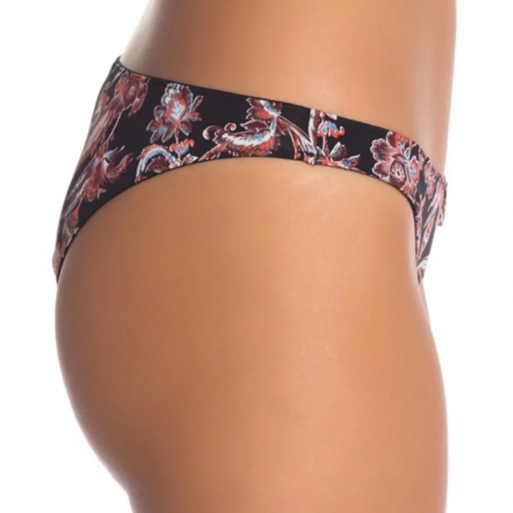 Free People Black and Orange Patterned Panty